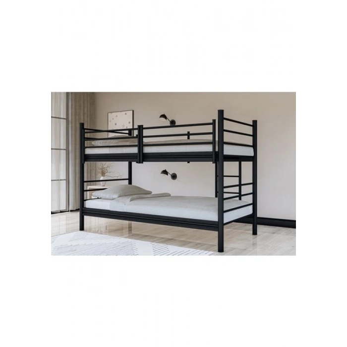 Metalia Gm 129 Level Ayrılabilir Çiftli Ranza Siyah 90X190