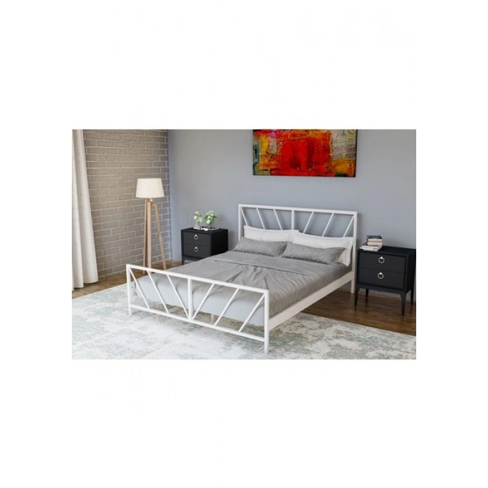 Metalia Gm 227 Gözde Beyaz Çift Kişilik Karyola 160 x 200