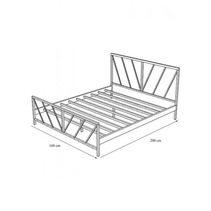 Metalia Gm 227 Gözde Beyaz Çift Kişilik Karyola 160 x 200