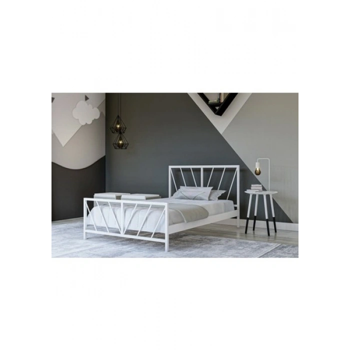 Metalia Gm 228 Gözde Beyaz Tek Kişilik Karyola 90X190