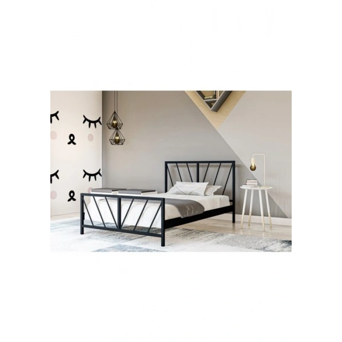 Metalia Gm 228 Gözde Si̇yah Tek Ki̇şi̇li̇k Karyola 90X190 cm