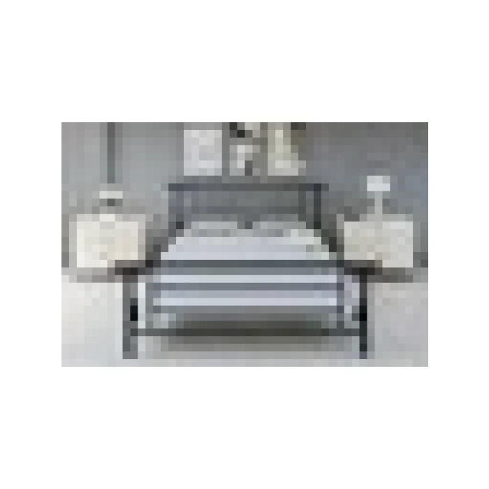 Metalia Gm 412 Zambak Çift Kişilik Metal Karyola Siyah 150X200
