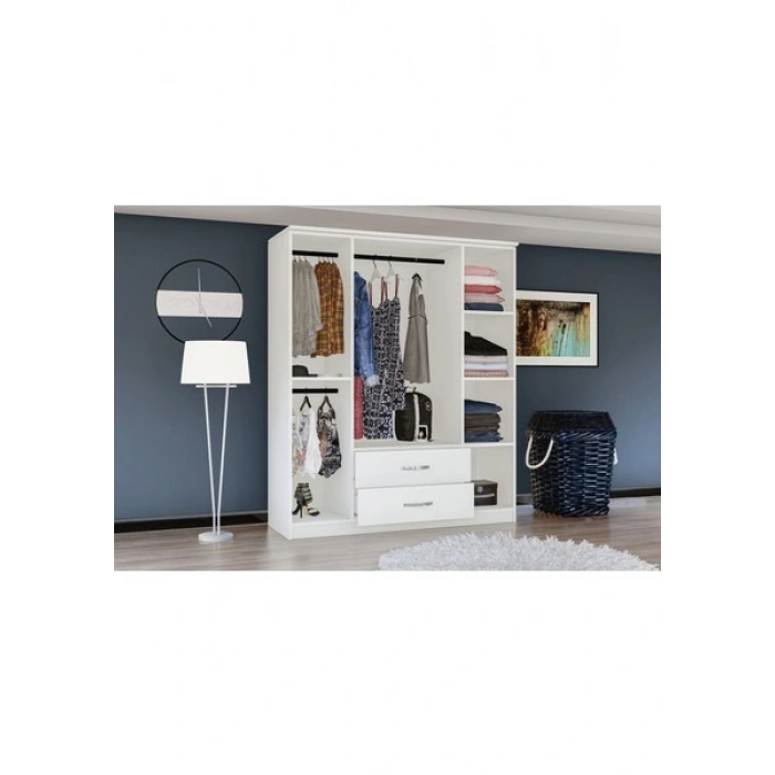Metalia Gm538 Smartline 4 Kapı 2 Çekmeceli Aynalı Gardırop