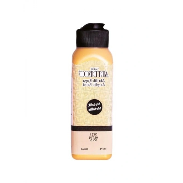 Metalik Akrilik Boya, 140ml, Altın Renk Seçeneği