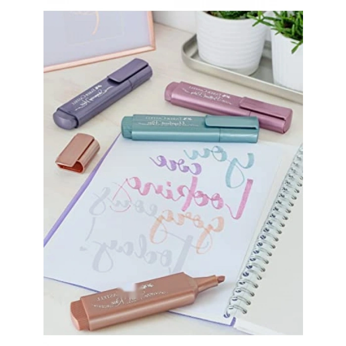 Metalik Renkli Fosforlu Kalem - 4 Renk