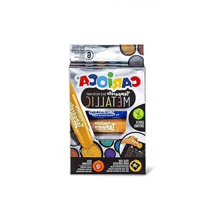Metallic 6lı Stick Poster Boyama Kalemi, Canlı Renk Seçenekleri