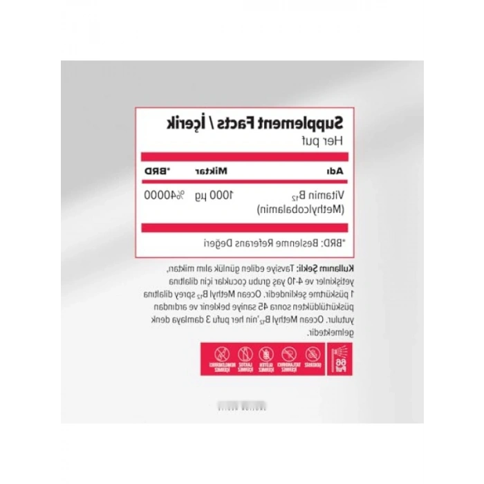 Metilkobalamin İçeren Dilaltı Sprey 10 mL