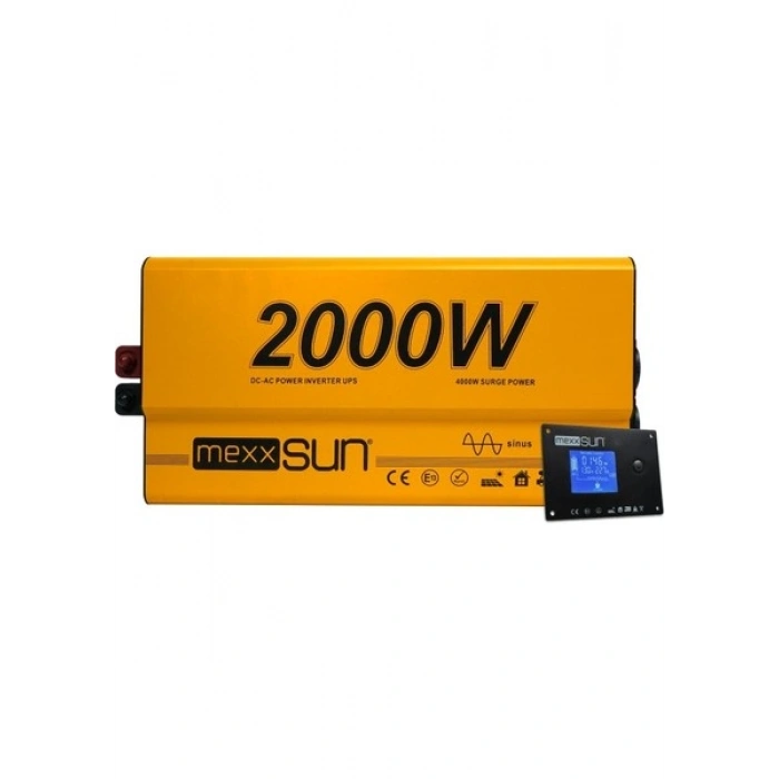 Mexxsun 12V 2000W Ats Ups Şarjlı Tam Sinüs Inverter (Ekranlı) – MEX2000TC