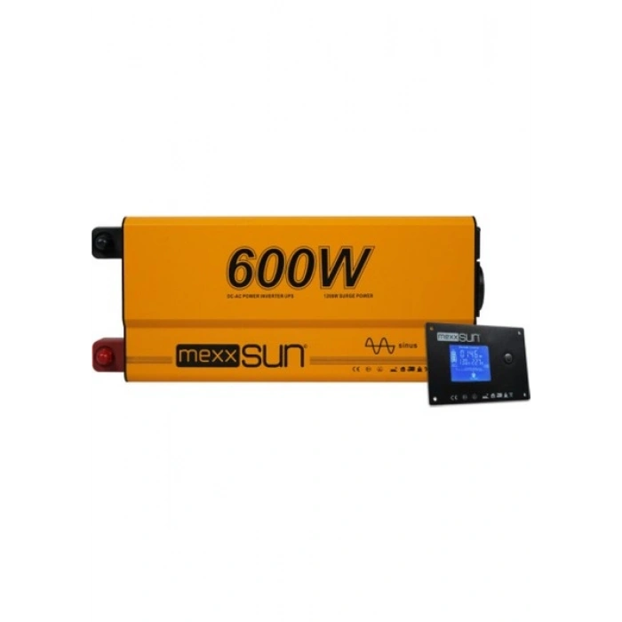 Mexxsun 12V 600W Ats Ups Şarjlı Tam Sinüs Inverter (Ekranlı) – MEX600TC