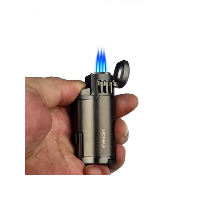 MGM05-43 Delicili Üçlü Jet Alev Gunmetal Çakmak