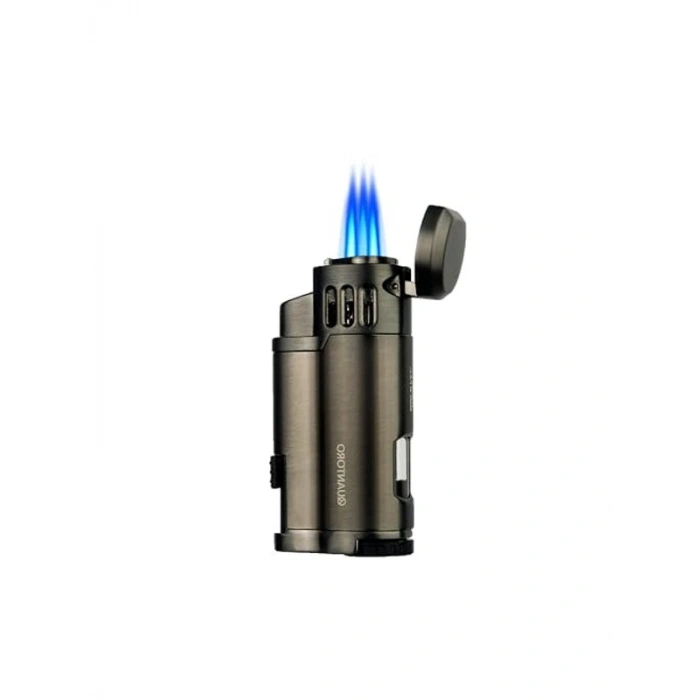 MGM05-43 Delicili Üçlü Jet Alev Gunmetal Çakmak