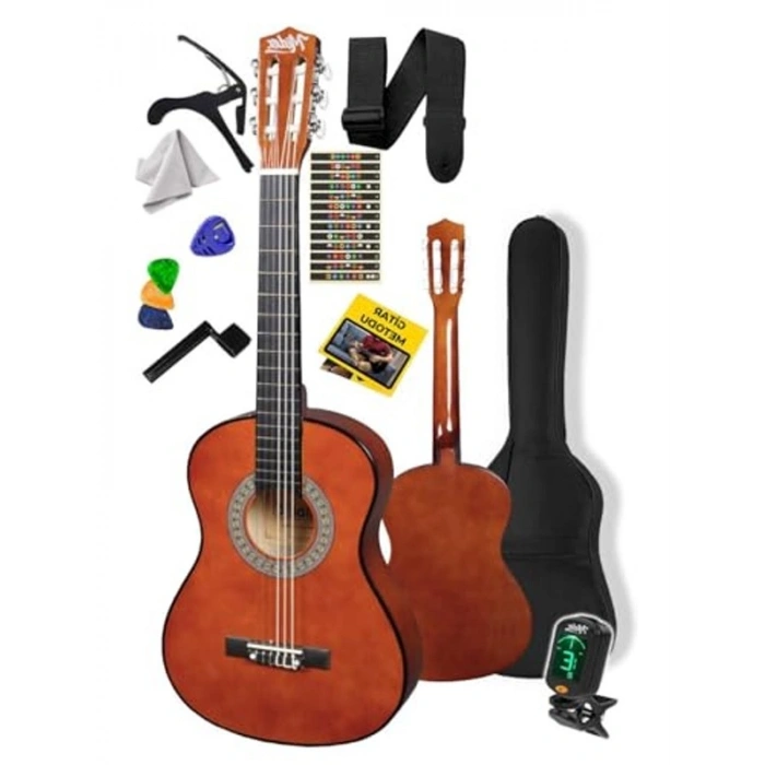 Midex CG-36BRW-PAK Kaliteli 36 İnç 3/4 Juniur Çocuk Gitarı 8-12 Yaş Arası (Tuner Çanta Capo Askı Nota Sticker Pena Metod)