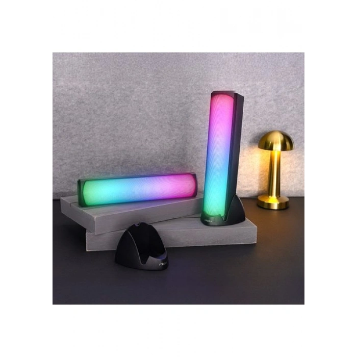 Mikado MD-183 2.0 3W*2 Bluetooth Siyah Rgb Aydınlatmalı USB + 3.5mm USB 5V Speaker Hoparlör