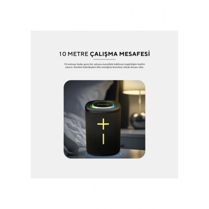 Mikado MD-26BT Nexus Siyah 6W 1200MAH Usb-Tf-Tws-Ipx6 Bluetooth Hoparlör