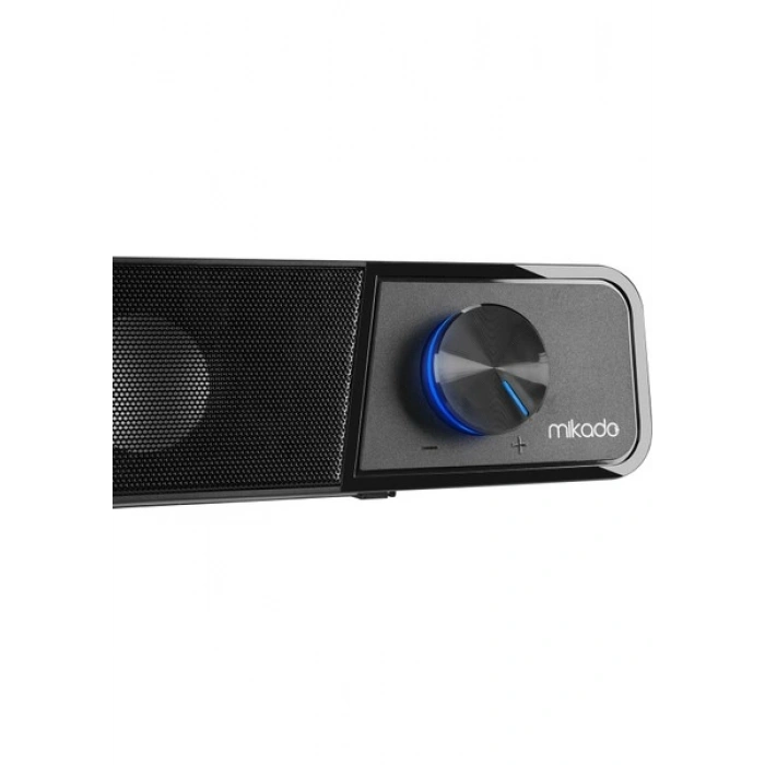 Mikado MD-69S Siyah 3WX2 LED Işıklı Multimedia Soundbar Speaker