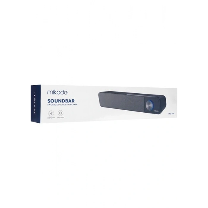Mikado MD-69S Siyah 3WX2 LED Işıklı Multimedia Soundbar Speaker