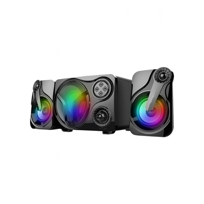 Mikado MD-BT28 5W+3W×2 Siyah LED Işıklı Speaker