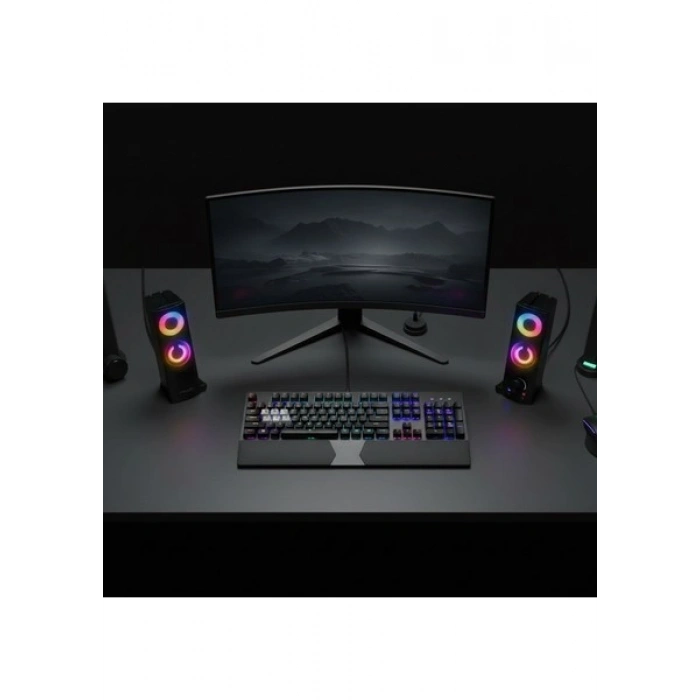 Mikado MD-S102 2.0 3Wx2CH RGB Ledli Siyah USB Soundbar Speaker Hoparlör
