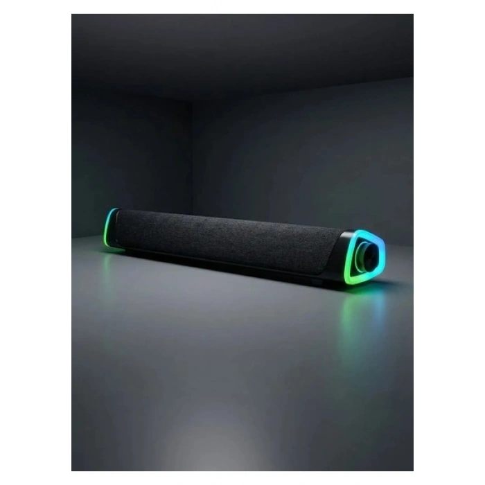 Mikado MD-SBT26 Siyah 3W*2 Kanal Tipi Kablosuz Soundbar Speaker Bluetooth ile LED Işıklı