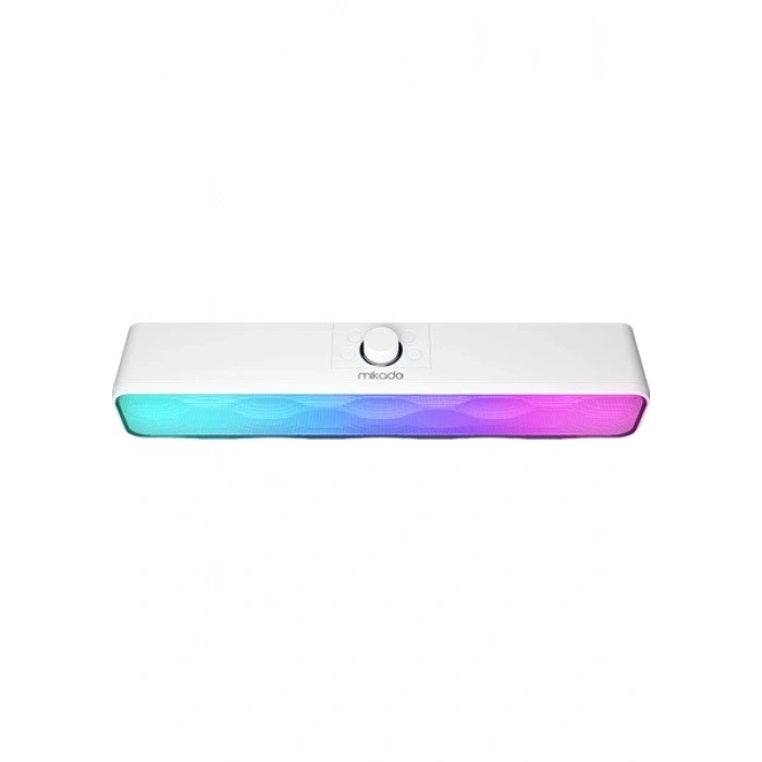 Mikado MD-SBT31 Beyaz 5W*2 1200MAH Bt,rgb,tf Card,type-C ,usb Soundbar Speaker