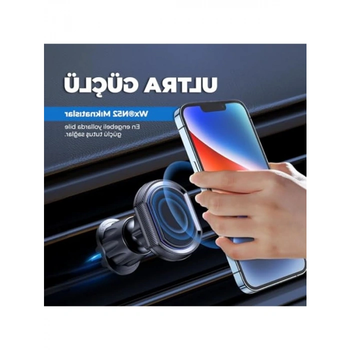 Mıknatıslı Araç İçi Telefon Tutucu - Havalandırma için Uygun