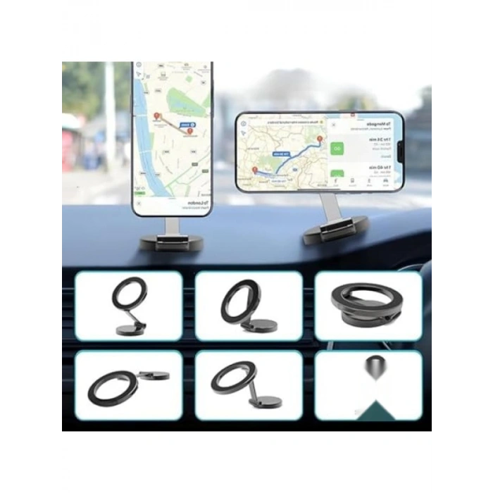 Mıknatıslı Araç Telefon Tutucu - 360 Derece Dönebilir