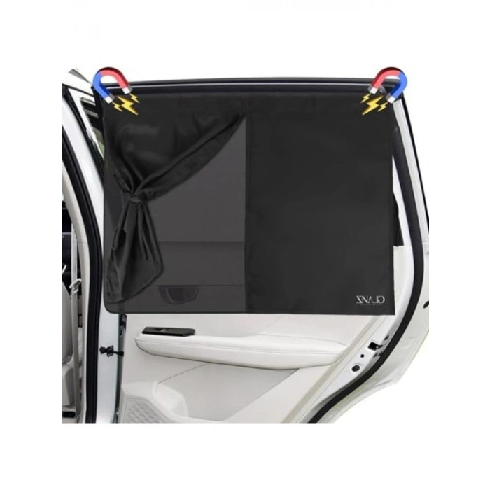 Mıknatıslı Araç Yan Cam Perdesi, 2 Adet Set