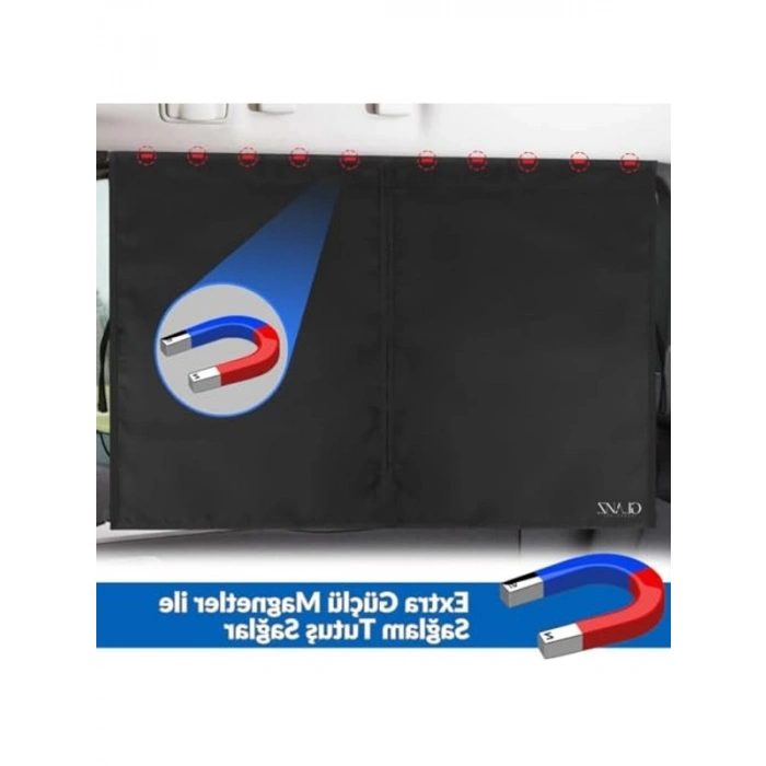 Mıknatıslı Araç Yan Cam Perdesi, 2 Adet Set