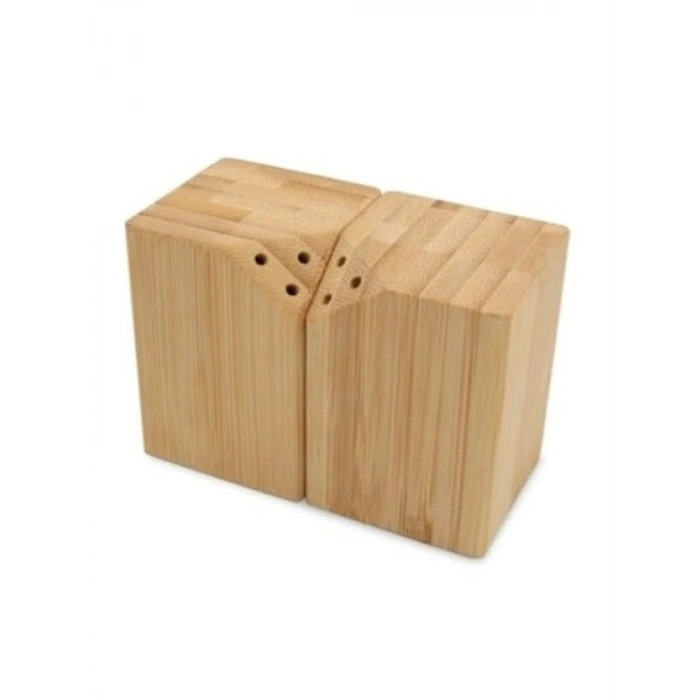 Mıknatıslı Bambu Tuzluk ve Baharatlık Seti - 2li