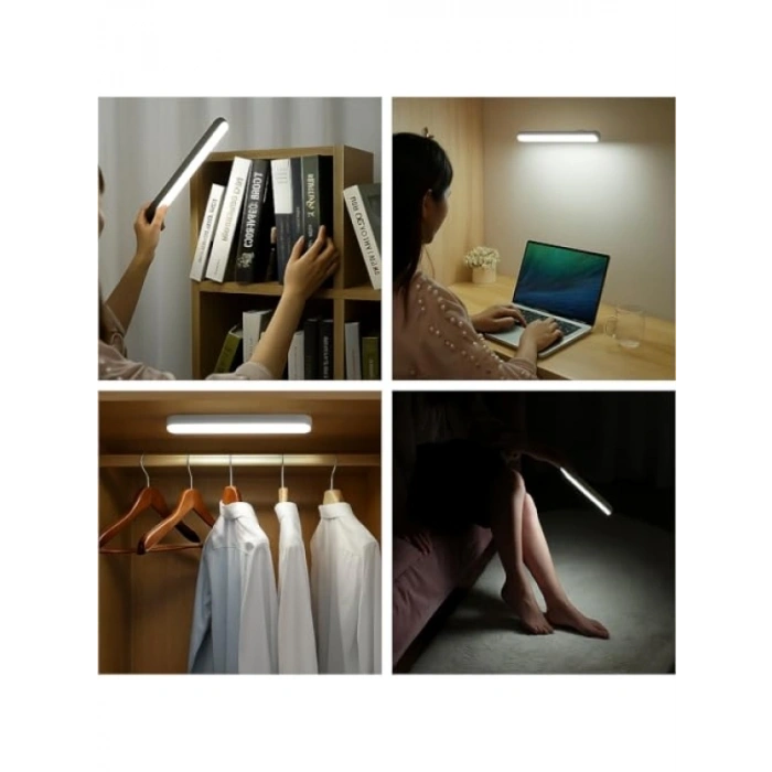 Mıknatıslı Kablosuz LED Lamba - 30 cm, USB Şarjlı, Dokunmatik Renk Değişimi