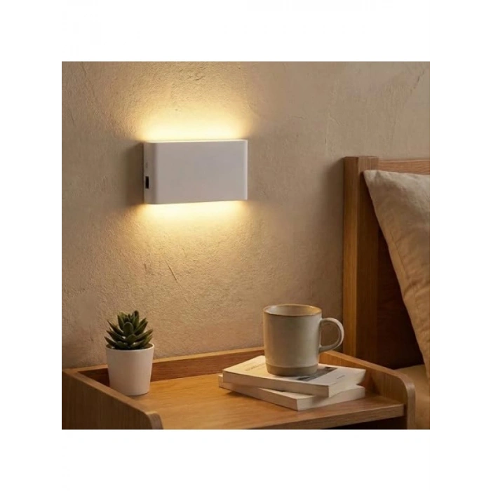 Mıknatıslı Sensörlü Şarj Edilebilir LED Aplik, 2700K Gün Işığı