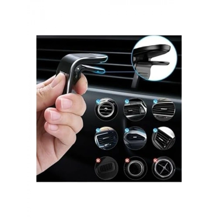 Mıknatıslı Telefon Tutucu, Sedan SUV Araçlar için Siyah Renk Seçeneği