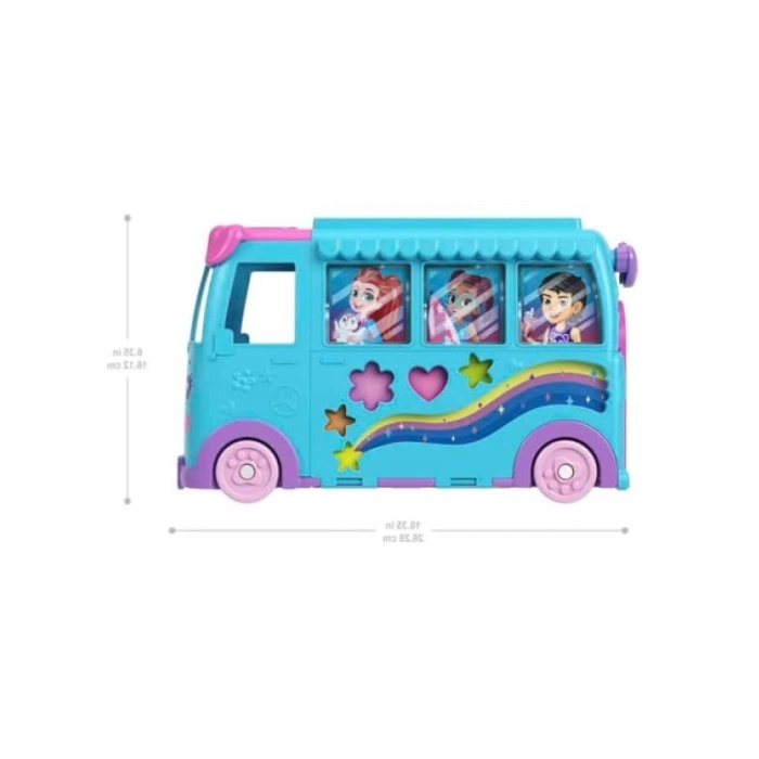 Mikro Bebekler ve Evcil Hayvanlar ile Dönüştürülebilir Karavan Oyun Seti