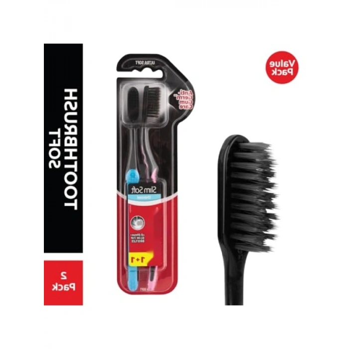 Mikro İnce Siyah Diş Fırçası 2li Set