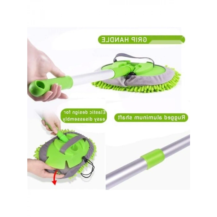 Mikrofiber Araba Yıkama Fırçası - Teleskopik Uzun Saplı