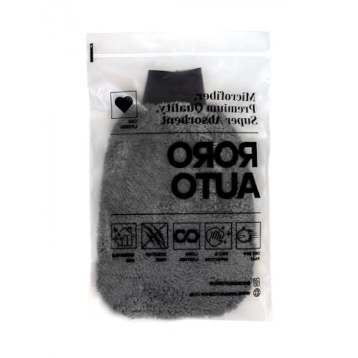 Mikrofiber Araç Yıkama Eldiveni - Gri Renk