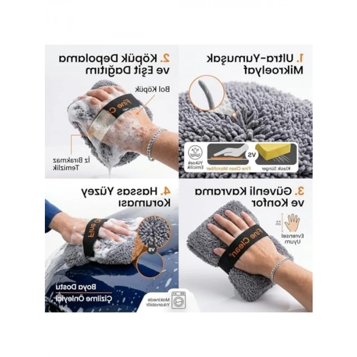 Mikrofiber Araç Yıkama Pedi, yüksek emici, çok amaçlı kullanım