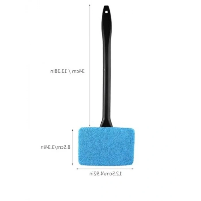 Mikrofiber Bezli Cam Temizleme Fırçası, 34 cm Uzunluk