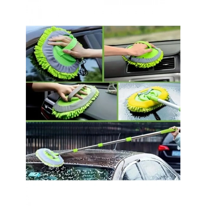 Mikrofiber Bezli Oto Yıkama Mop Seti ile Kolay Temizlik