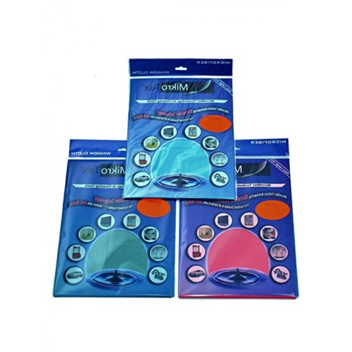 Mikrofiber Cam Bezi, 6 Adet, 40 x 50 cm, Çok Renkli