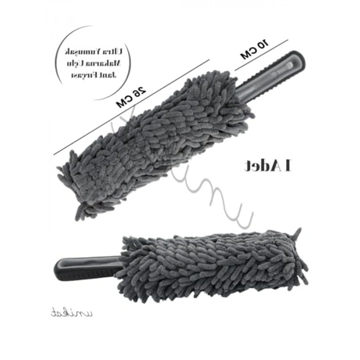 Mikrofiber Jant Temizlik Fırçası, Kalın Makarna Uçlu, Tek Adet