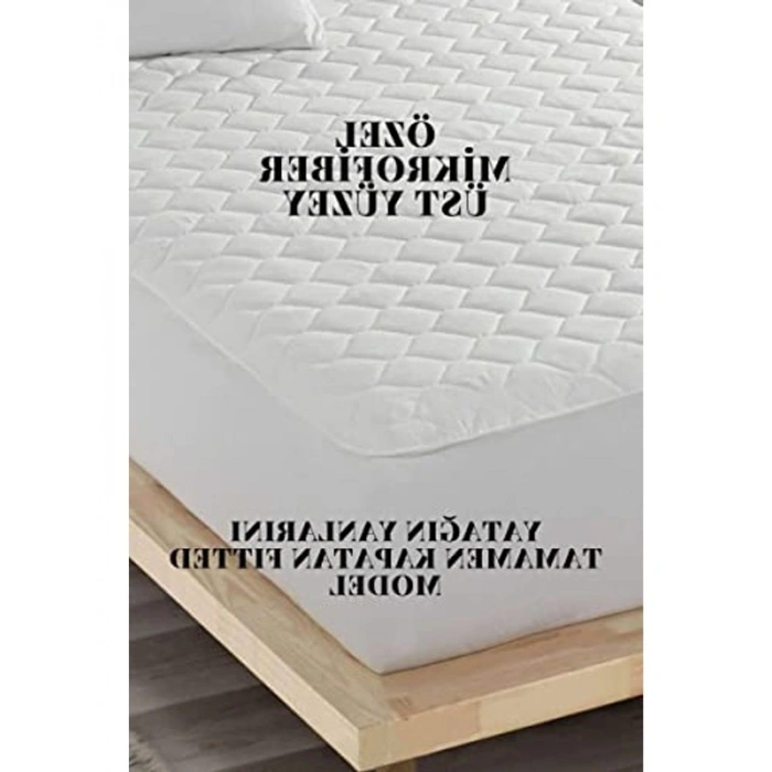 Mikrofiber Kapitoneli Yatak Koruyucu Alez, Çift Kişilik Boyutuyla Koruma Sağlar