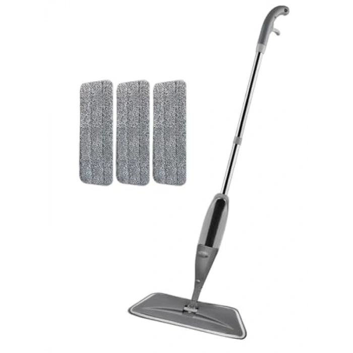 Mikrofiber Mop ile Temizlik Seti - Gri Renk