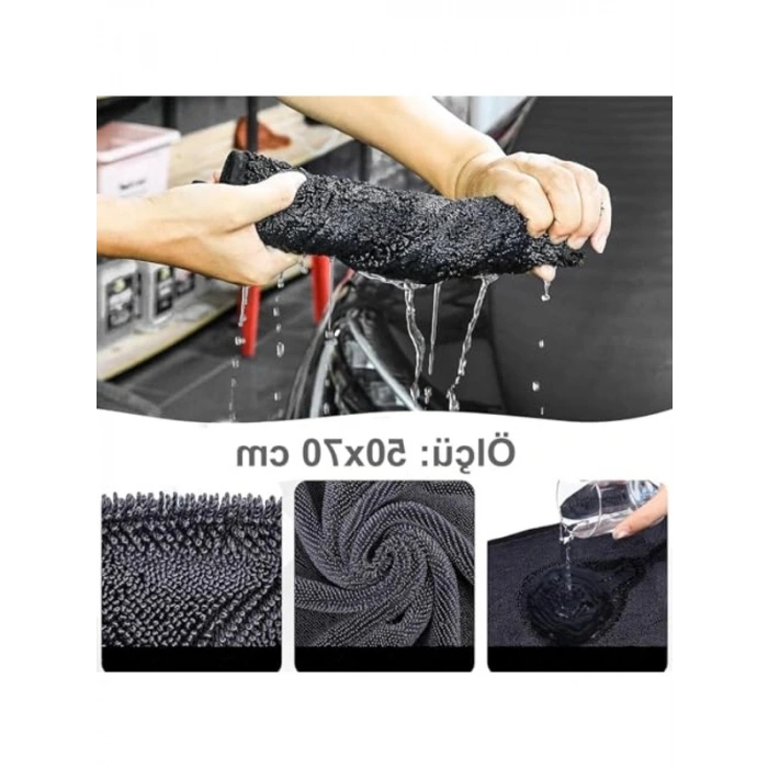 Mikrofiber Oto Kurulama Bezi, 50x70 cm Büyüklüğünde Profesyonel