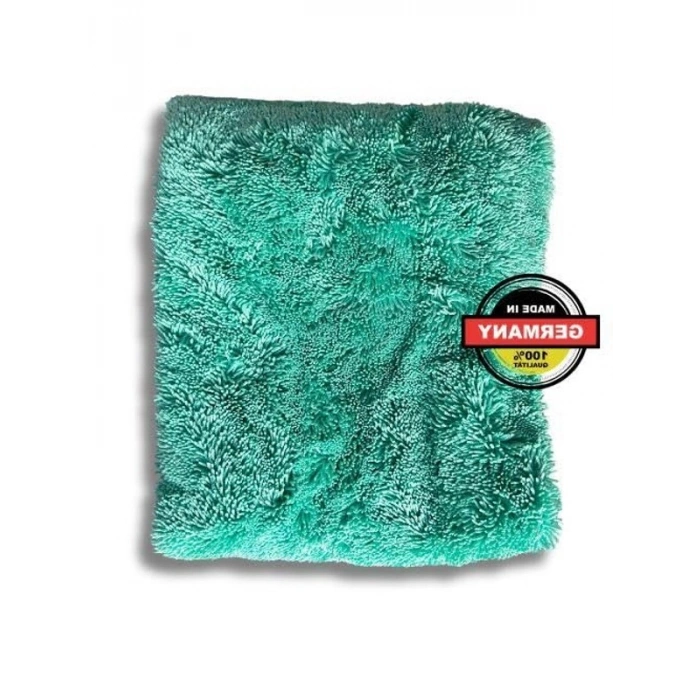 Mikrofiber oto temizlik bezi, 75x55 cm boyutunda, yeşil renk
