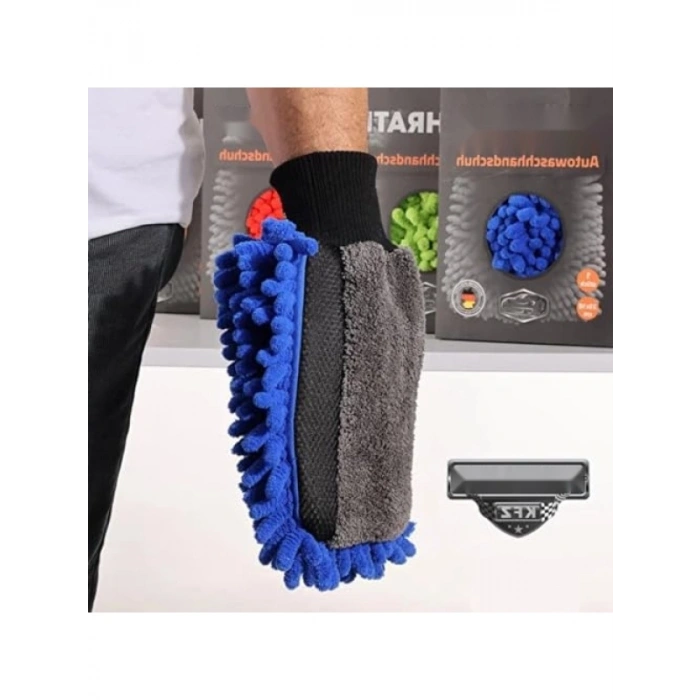 Mikrofiber Oto Yıkama Eldiveni 23x18 cm - Yüksek Emilim