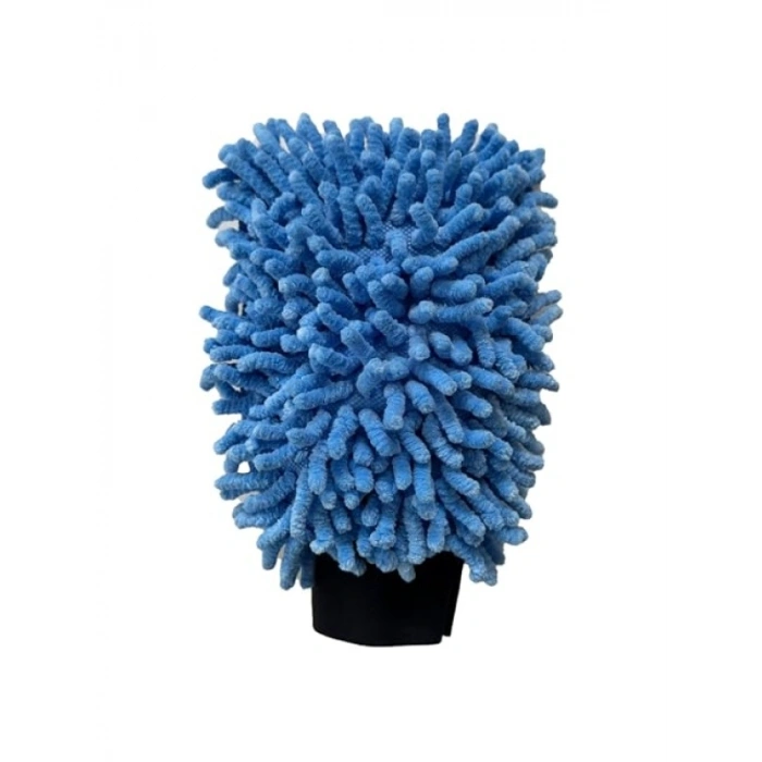 Mikrofiber Peluş Araç Yıkama Eldiveni, Çift Taraflı Temizlik