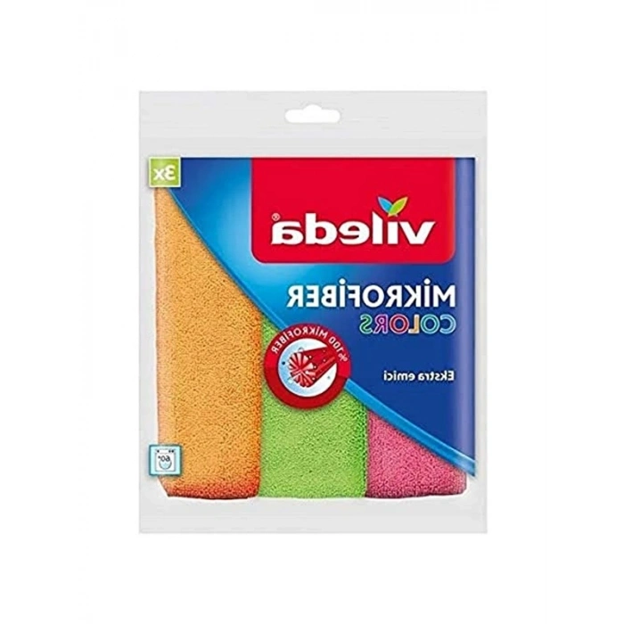 Mikrofiber Temizlik Bezi, 3lü Paket, Renkli Seçenekler