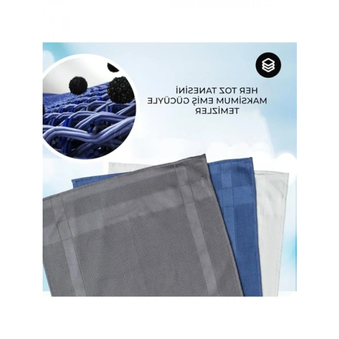 Mikrofiber Temizlik Bezi Seti, 3lü, Çok Amaçlı, 60x40 cm