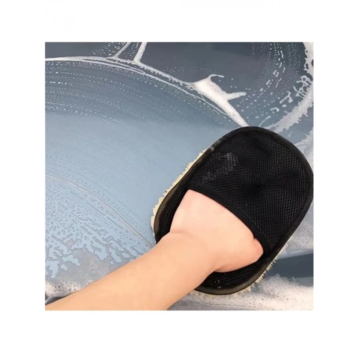Mikrofiber Yıkama Eldiveni, Çift Taraflı Temizlik ve Parlatma